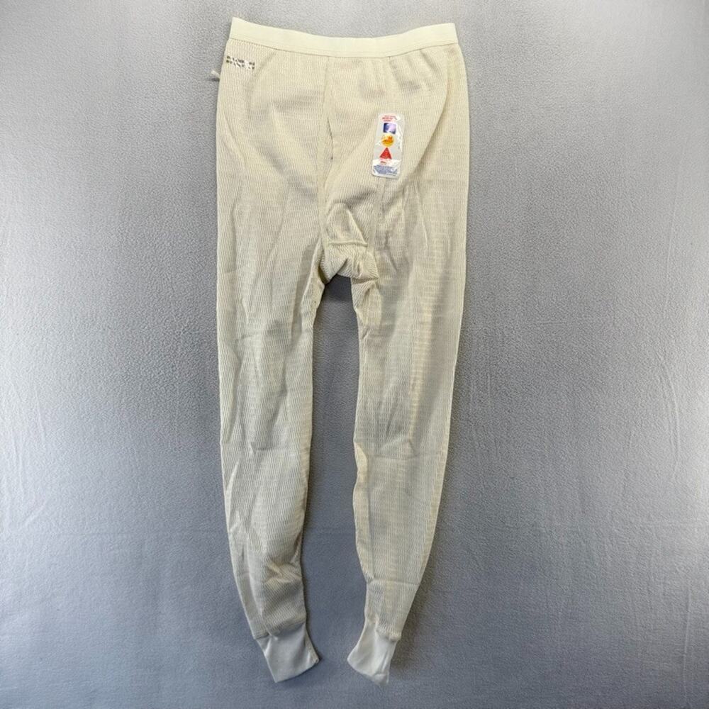 Vintage Oakton Long Johns Bottoms Pants men's Medium Tall White USA made NEW 80s